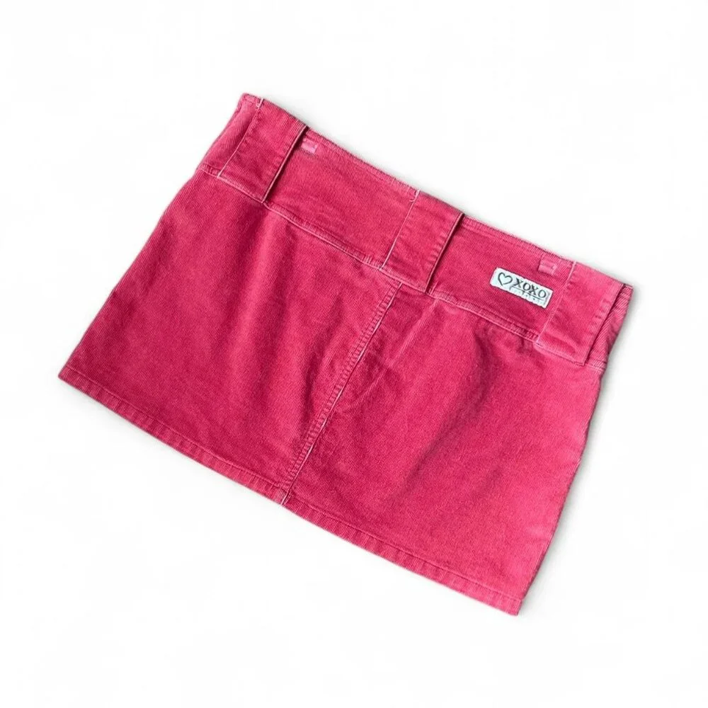 XOXO Pink Corduroy Mini Skirt